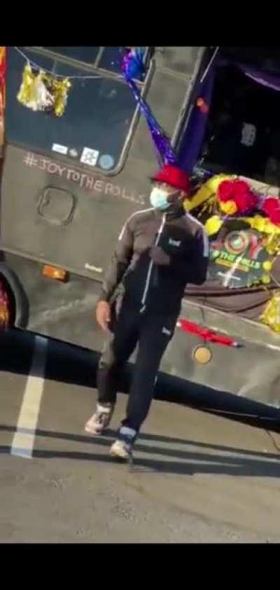 Royce at the polls in Michigan earlier today showing love to the voters