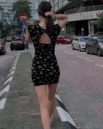 There's a bounce in her step.