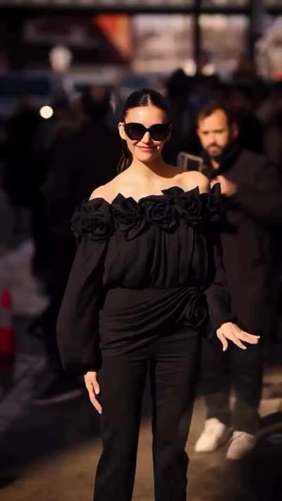 IG reel | Nina arriving at the Carolina Herrera NYFW show | IG February 2026