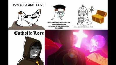 Protestant Lore vs Catholic Lore
