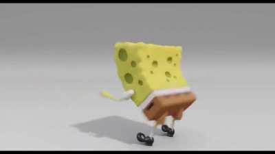 Spunchbob wears a mask