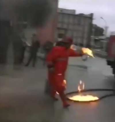 I guess he is a fireman 