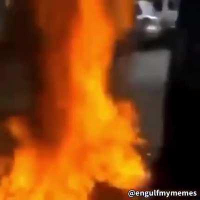 Your suppose to do it with acid, dumbass