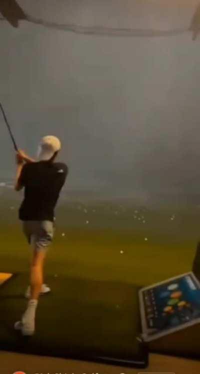 Lightning hits a golf ball at a Top Golf in Texas.