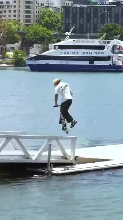 WCGW grinding on a dock rail