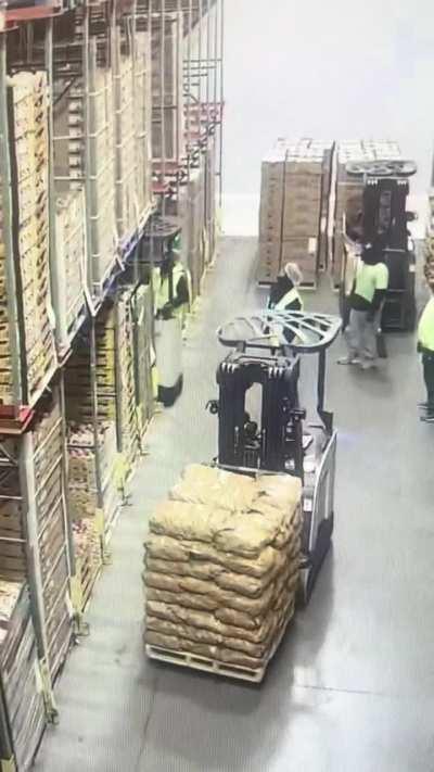 Just an average day at a warehouse