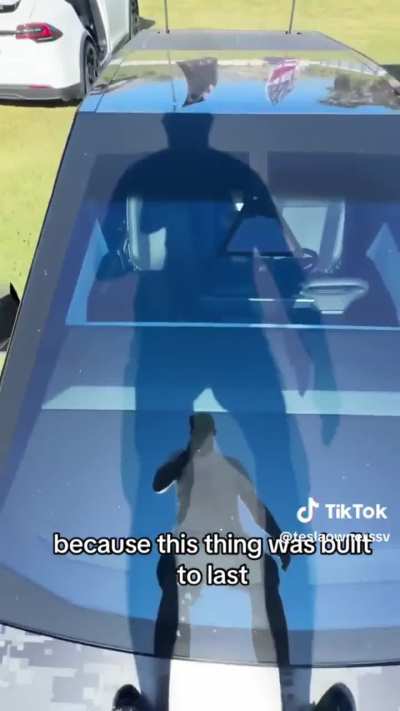 Cybertrucks windshield cracks.