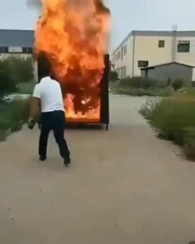 A reverse Molotov Cocktail