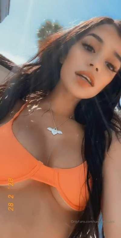 Savannah Sixx Bikini Popping Out Her Tits