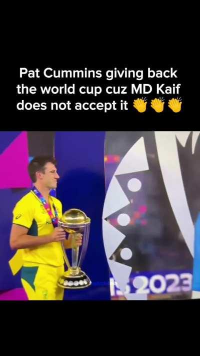 Kaif : I just don't believe it that the best Team has won, I just cant accept it AUS: World Cup 👍