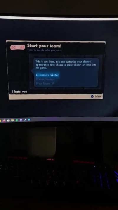 How do I get out the edit skate screen