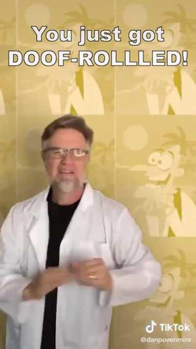 Doof voice actor reveals the new phineas and ferb movie early.