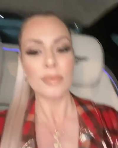 Maryse showing off her sexy cleavage