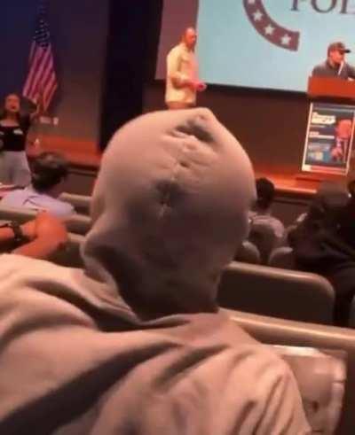 Protesters make Kyle Rittenhouse leave Turning Point USA event at university in Memphis tonight