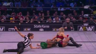 When your womens champion forgets to kick out