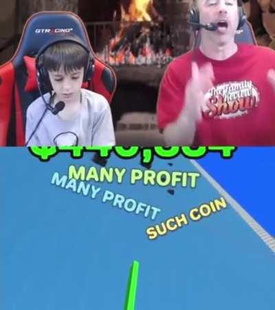 Haha funny dogecoin to the moon