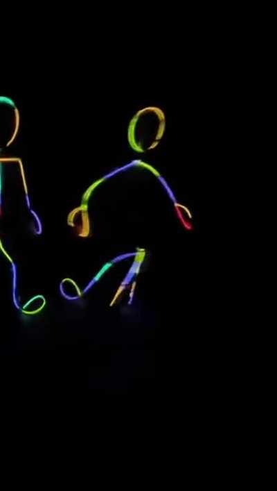 A stick-man wardrobe malfunction.