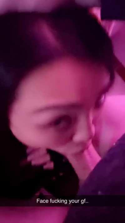 The best way to suck dick is to let him fuck your whore mouth