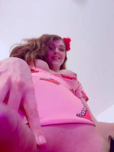 I think my girl cock would be the perfect midnight snack for you, don't you agree? 😋