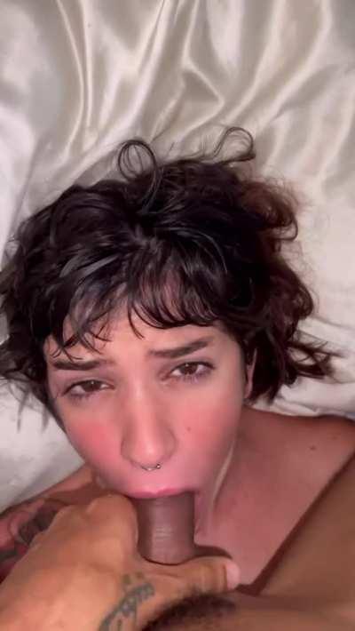 Hearing myself gag turns me on so much