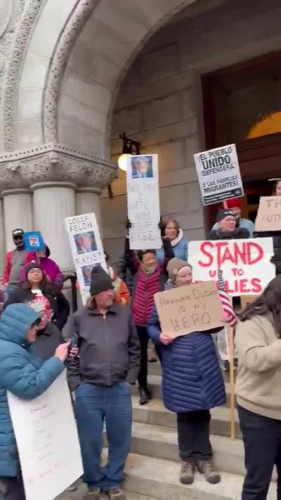 HAPPENING NOW: Hundreds of protesters have now gathered outside a federal courthouse in downtown Milwaukee to support Judge Hannah Dugan