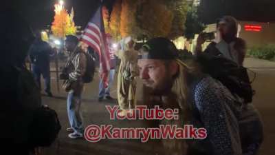 Portland ICE Protest: Blind/Disabled Man takes on MAGA Counter Protestors