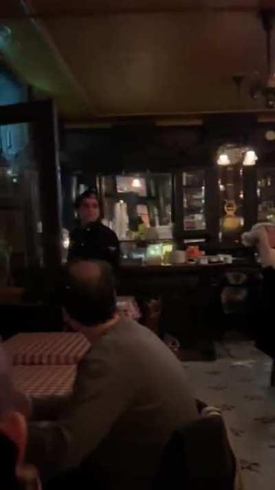 A guy just walked into fanelli cafe in soho dressed as a nazi