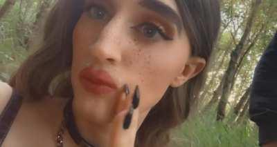 This guy at the park kept looking at me and somehow I ended up with his dick down my throat 🤷‍♀️