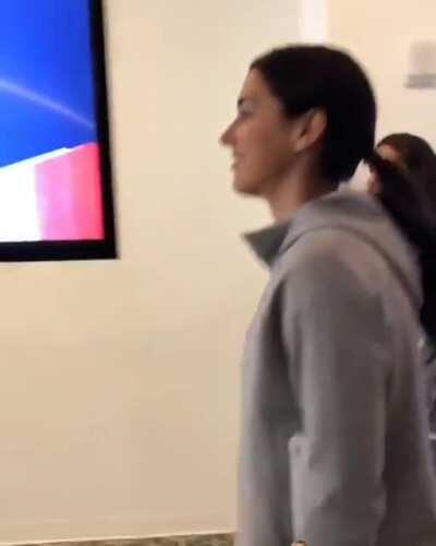 She knows she’s the center of attention