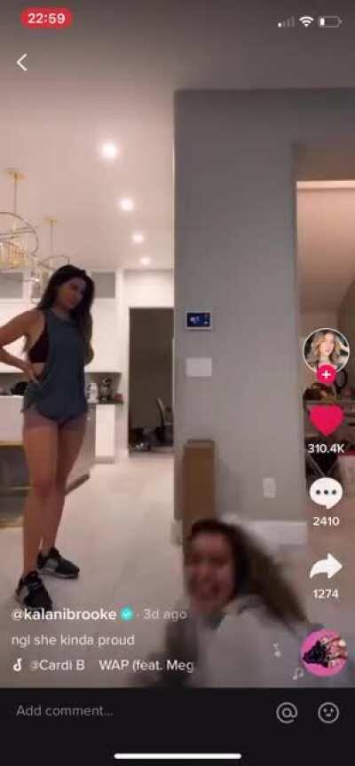 Kalani doing the WAP dance in front of Kira (new tik tok trend)