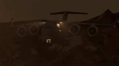 I animated a fat C17 tactically descending towards an unrealistically short landing