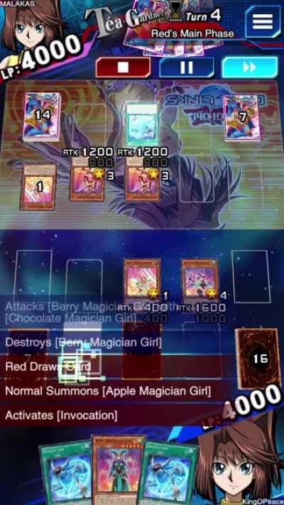 A mirror match I had with Invoked Magician Girls. I used his graveyard to get my purgatrio. I didn’t know you can use both materials from their grave.
