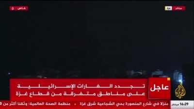 After cutting the communication lines yet again to Gaza in the hope of masking their war crimes, the Occupation begins carpet bombing civilian areas @ 19:30 5/11/3023