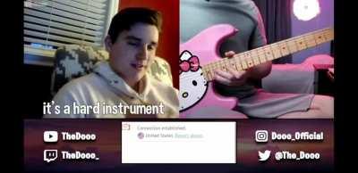 TheDooo just shredding the guitar!