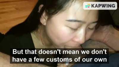 The neighbor introduces himself to your mom and explain the culture and customs of his country