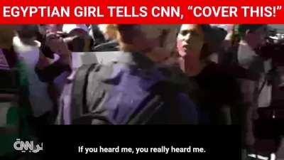 Here's the video of the Egyptian girl telling CNN, 