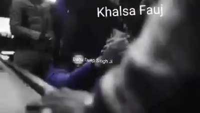 Baba Deep Singh Ji during the Battle of Amritsar