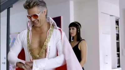 Michelle Langstone gives an attempted knee and a successful kick in The Almighty Johnsons s3 e5