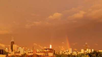 Here is a short timelapse from last night's incredible storms. Rainbows and lightning and colors! Oh my!