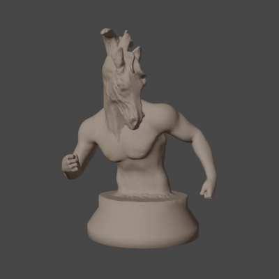 I made the horsey in blender, soon to be 3d printed