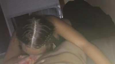 College gf high on cock