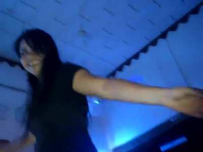 Dancing on the bar counter