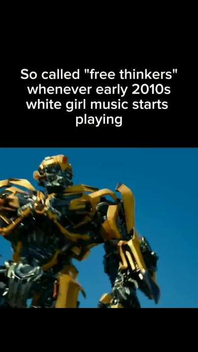 Metalheads when they hear white girl music 