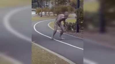 Macaco fumando maconha