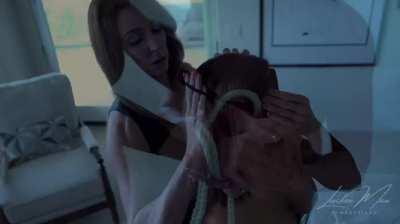 Milf dominates her cute stepdaughter