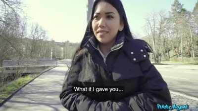 Alina Crystall does it for 10k crowns