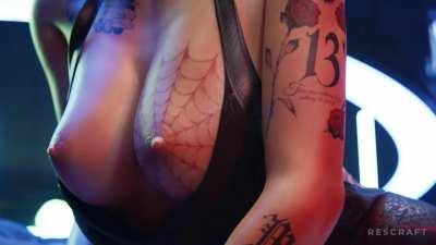 Judy oral job and cum (Rescraft1) [Cyberpunk2077]