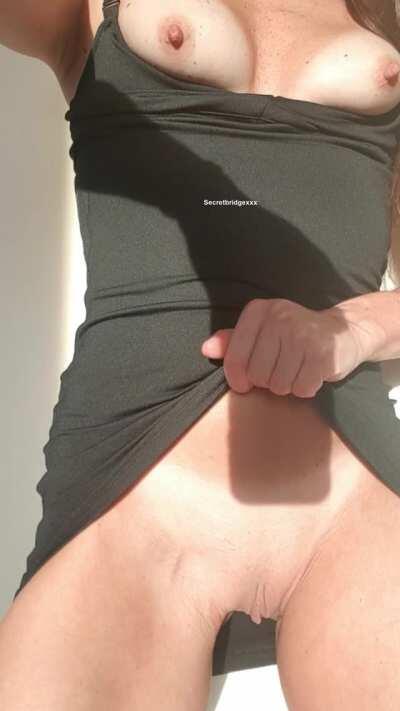 Flashing you my little tits and...a little more, do you like them?