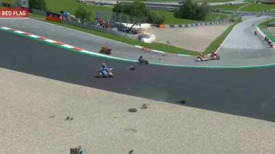 Rossi nearly escapes carnage at T3 - Zarco/Morbidelli accident