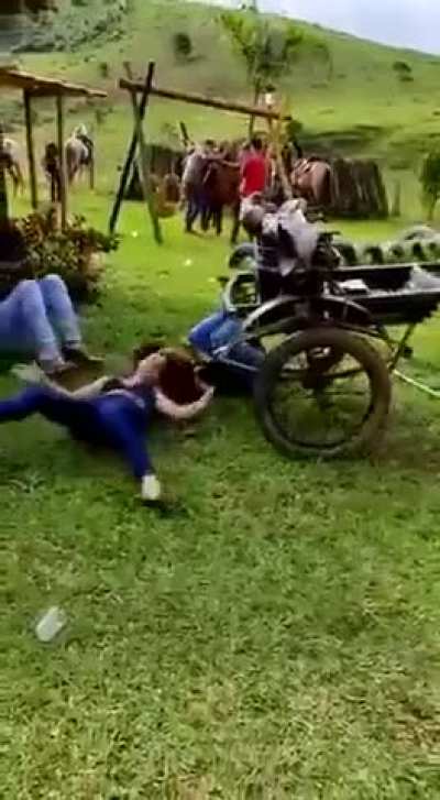 Group climb on carriage to dance.. and this is how it goes